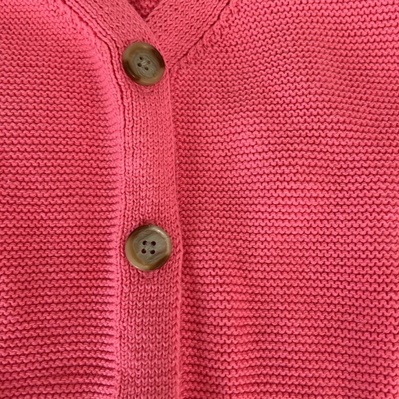 Loft Sweater tank top Sz Small Like new pink spring Button 100% cotton Shirt - Picture 2 of 4